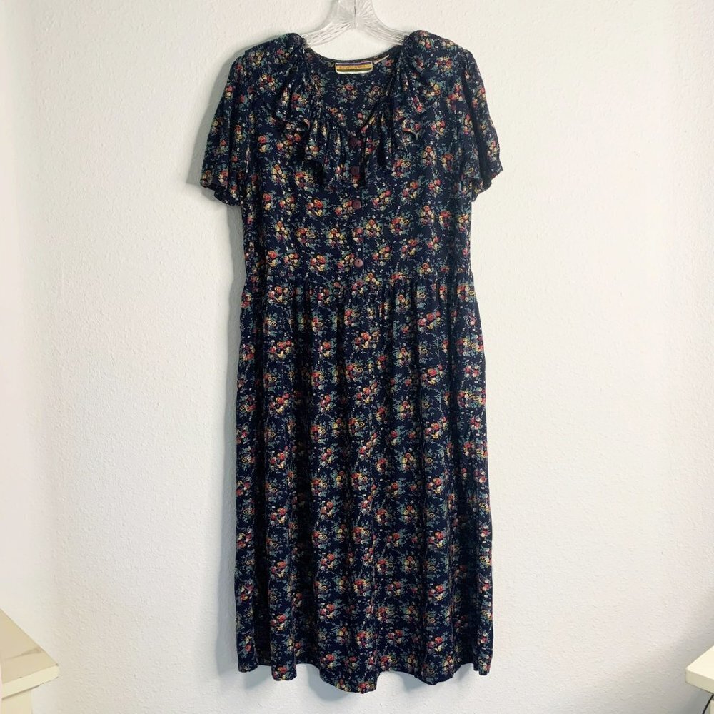 Vintage Bryn Connelly 90’s Floral Print Dress